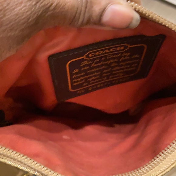 Sold🔴🔴🔴Coach Signature Gold Metallic Cossbody - Picture 7 of 8